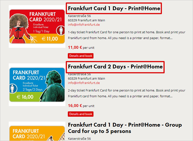 電車・バス乗り放題&観光割引付きフランクフルトカードが超絶お得