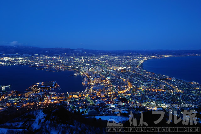 冬の函館の夜景を見に行く時間と注意事項