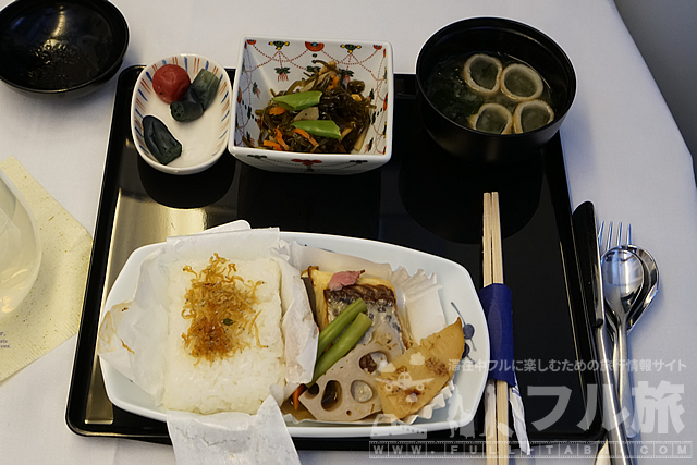 ANAビジネスクラス・サンフランシスコの機内食