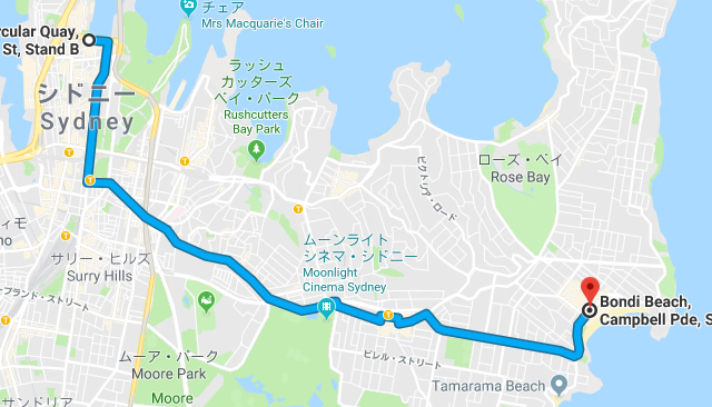 【バス】ボンダイビーチの行き方