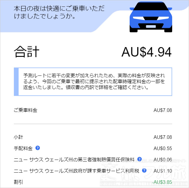 シドニーでUberを使ってみたら便利だった