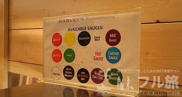 目の前でトッピングを選ぶカナダのバーガーチェーン、ハービーズ